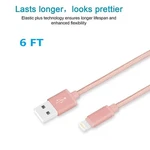 Usb Fast Charging Cable 6 Ft Forapple Iphone And Ipad Ross Gold 2PCS Packing. Fixed Price $9.99.