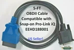5FT Obdii OBD2 Main Adapter Cable Compatible With Snap-on Pro-link Iq EEHD188001. Fixed Price $29.99.