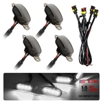 4PCS Car Front Grille Light, Bright Amber Lens Led Black & White. Fixed Price $14.42.