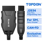 Obdii OBD2 Cable Topdon J2534 Pass Thru Programming Device Can-fd. Fixed Price $119.99.