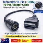 14PIN Mercedes OBD2 16PIN Diagnostic Adapter Cable For Sprinter Van Scan Tool. Fixed Price $18.29.