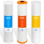 Whole House Replacement Water Filter Set Carbon Cto Phosphate Sediment 5 Um. Fixed Price $153.99.