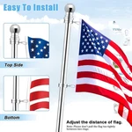 1" Flag Pole Rings With Snap Carabiners Durable Anti-tangle Mounting Solution. Fixed Price $19.99.