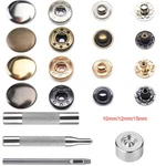 Leather Fasteners Kit 10/12/15MM Metal Button Snaps Press Studs With 4 Tool. Fixed Price $11.89.