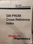 Snap On Gm Prom Cross Reference Index Manual MT2500-2988. Fixed Price $11.29.