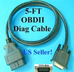 5FT OBD2 Obdii Cable Cen-tech Centech Code Scanner 60693 60694 60794 62119 62120. Fixed Price $26.99.