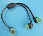 Green Round 9 Pin Splitter Eld Eobr Aobrd Ecu Diagnostic Cable Heavy Duty 20". Fixed Price $39.99.