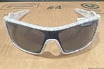 Oakley Oil Rig Wrap Sunglasses White Textured Print Frame Gray Tinted Lens Men. Fixed Price $300.00.